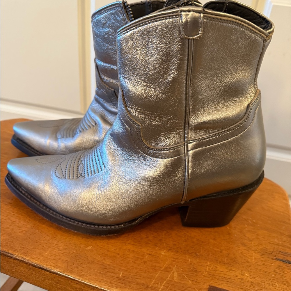 Tecovas Metallic Ankle Booties